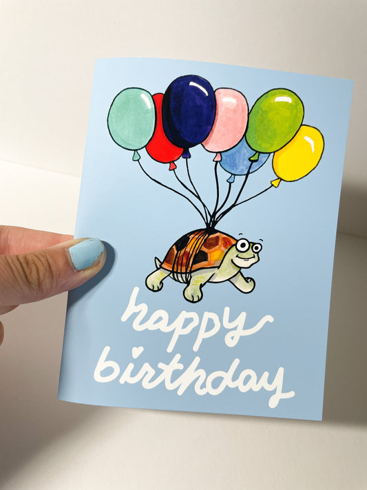 Turtle Happy Birthday Greeting Card